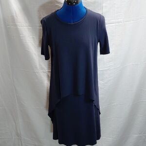 COS Dark Blue High Low Women's Dress